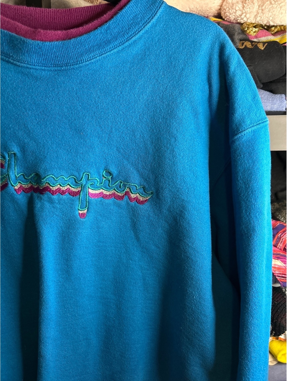 Champion Authentic Athletic Apparel Blue Crewneck Sweatshirt Large
